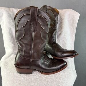 Mens Cuero Cowboy Boots Black Western Boots Size 9 D Mexico Made Cowboy Leather